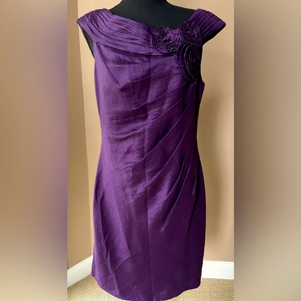 Adrianna Papell Beautiful Cocktail Dress in Purple - Picture 2 of 8